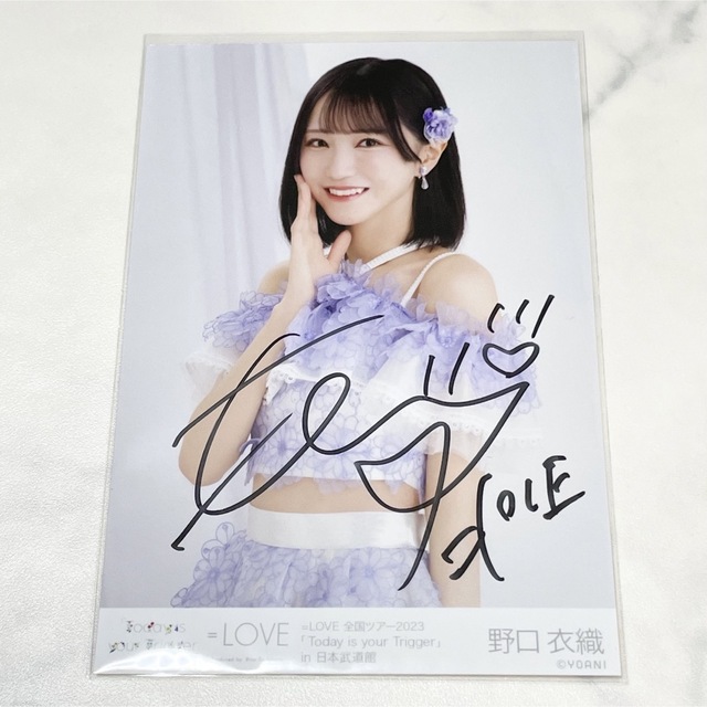 イコラブ 生写真 IKONOJOY2023 野口衣織 直筆 イコラブ 生写真