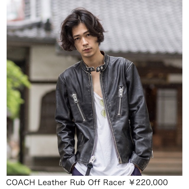 COACH レザー ライダース ジャケット Sブラック コーチ 牛革 革ジャン