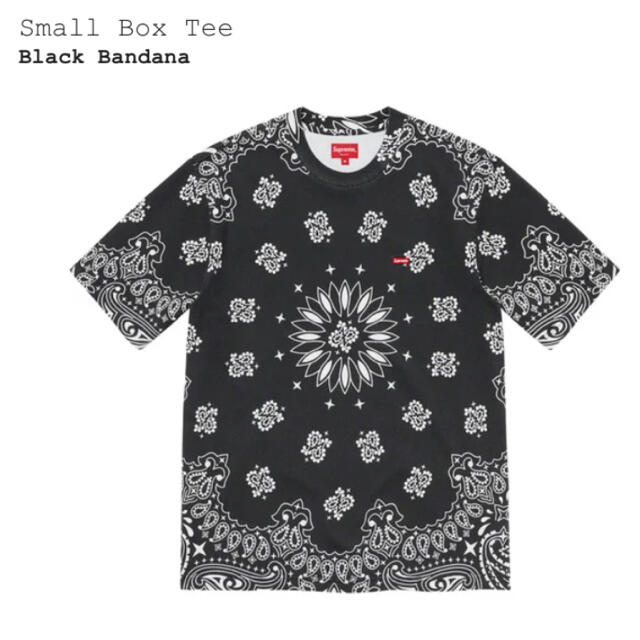 Supreme Small Box Tee Black Bandana XL