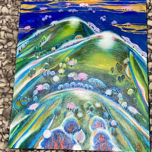 アクリル画 商品名 商品名 F10 号 新品 「ブルーマウンテン」 額なし