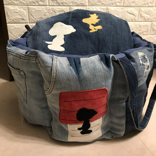 ペットベッド ドライブベッド ペットキャリー デニムリメイク ハンドメイド