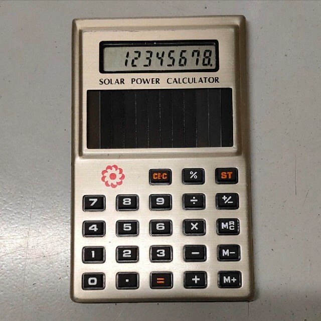 太陽電池式電卓 V-007 SOLAR POWER CALCULATOR