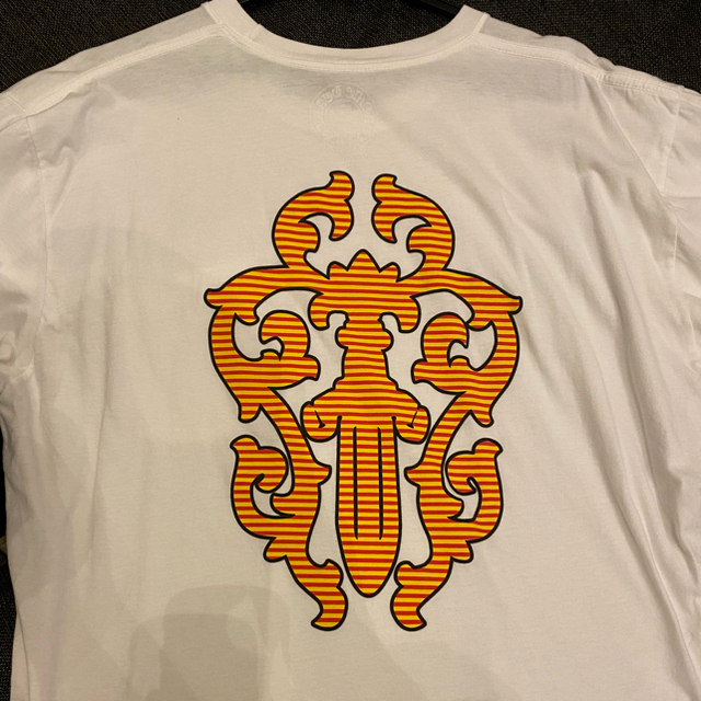 クロムハーツ ヘアリーダガー ヤイクスストライプ ホワイト クロム