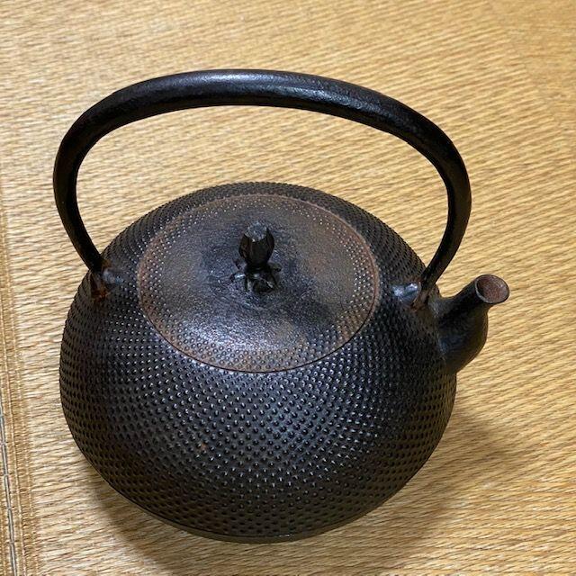 古い鉄瓶 南部鉄器 急須 アンティーク レトロ 刻印有 送料無料！の通販