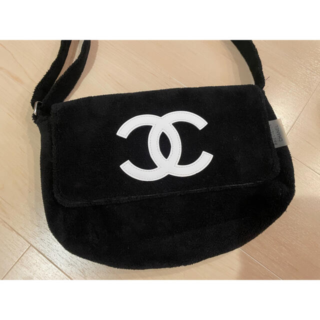 CHANEL ノベルティ キャンバス地 ブラック ショルダーバッグ 巾着