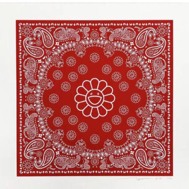 村上隆 新作 フラワーペイズリー 限定100 ED直筆サイン入り版画