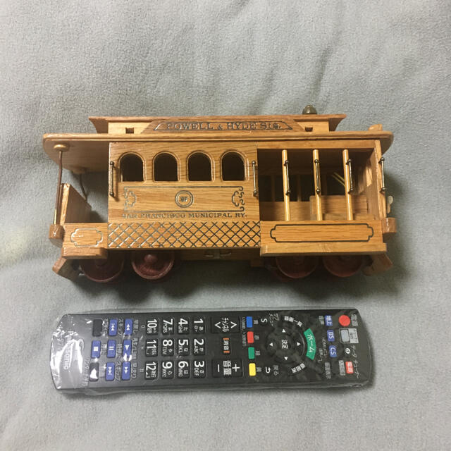 サンフランシスコ ケーブルカー 陶器 回転オルゴール