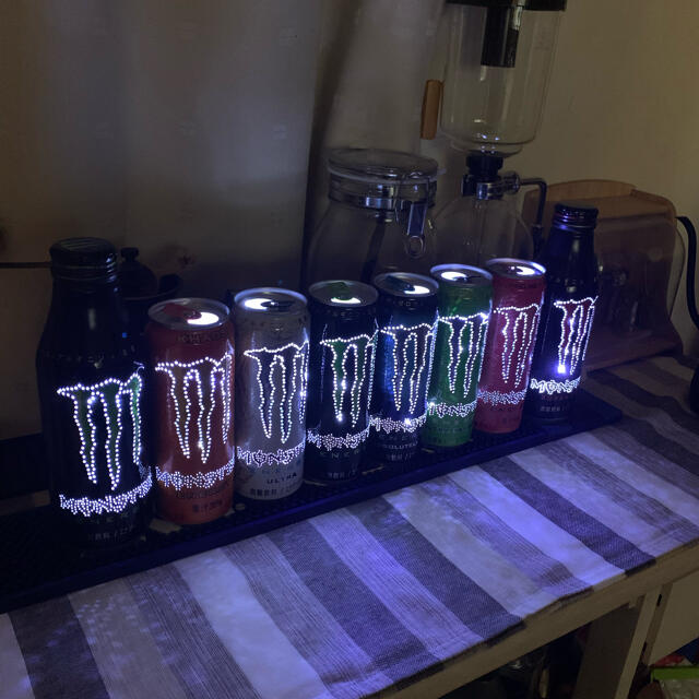 モンスター 空き缶 インテリアライト クリスマスにもの通販 by ゆず