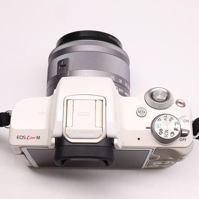 極美品⭐Canon EOS Kiss Mレンズキット ホワイト⭐SDカード付