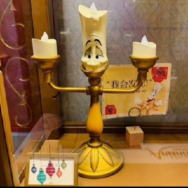 大人気美女と野獣ルミエールledライトアップフィギュアランタン