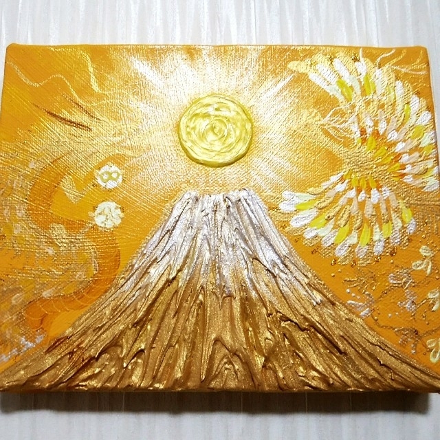 最強開運日セール☆【龍神列島黄金の国日本】金色に輝く日本絵画 金額