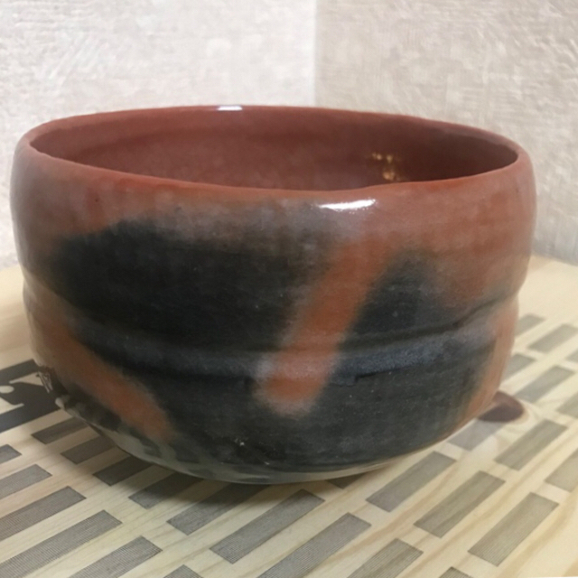 早い者勝ち❗️赤楽茶碗 佐々木松楽作 高橋悦道書付 銘・