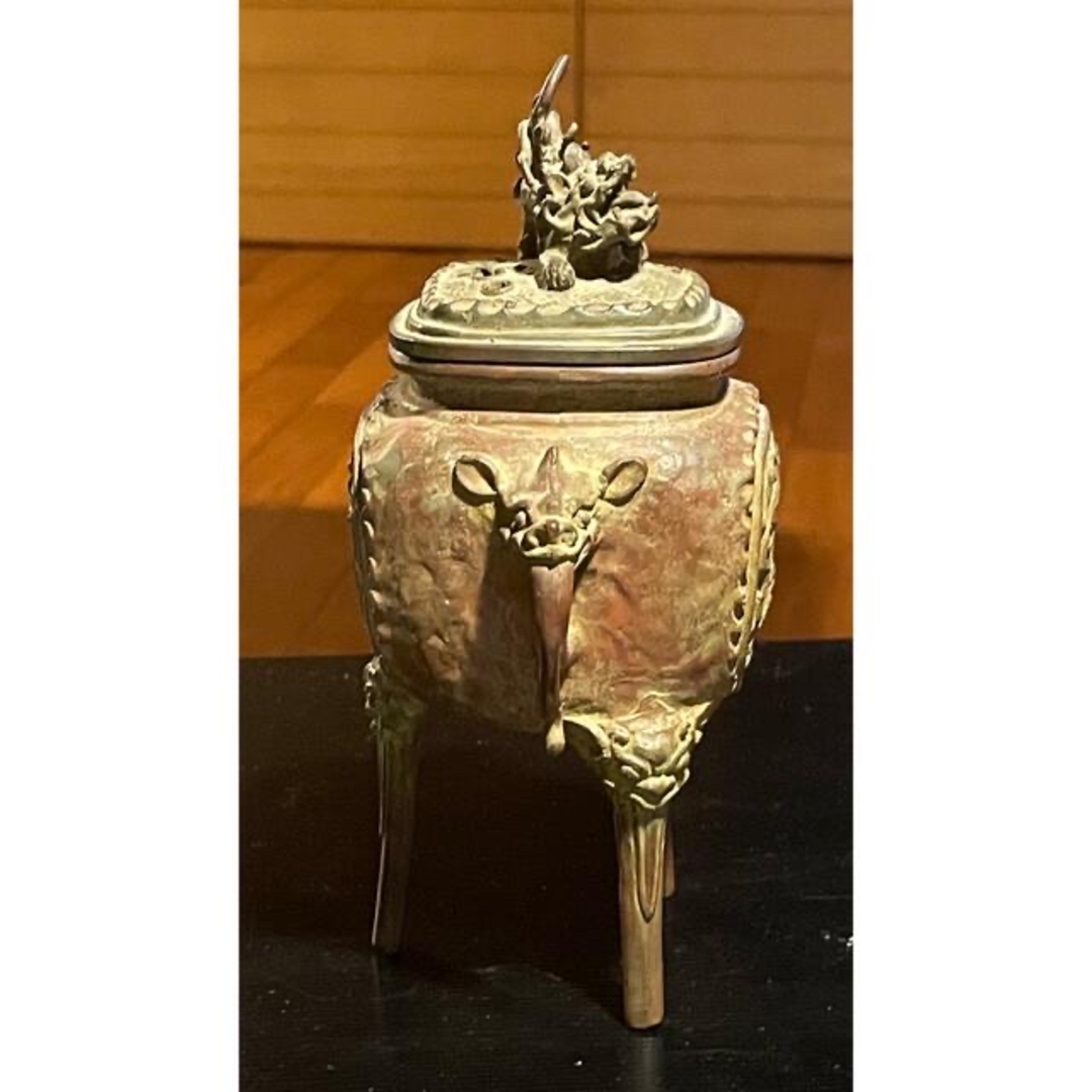 六角牡丹獅子香炉 二上常太郎 六角牡丹獅子香炉 二上常太郎 Yahoo