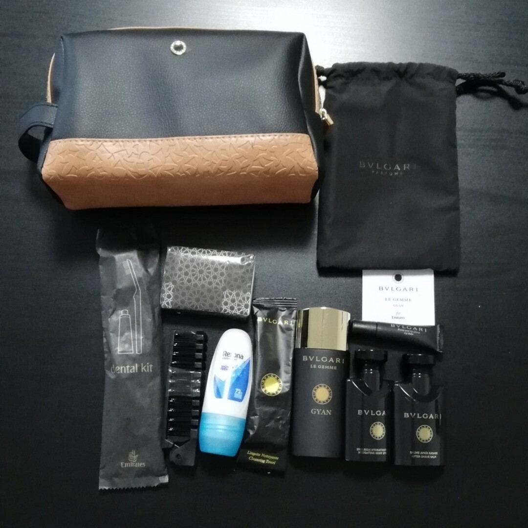 エミレーツ航空 ファーストクラス メンズ アメニティキット BVLGARI