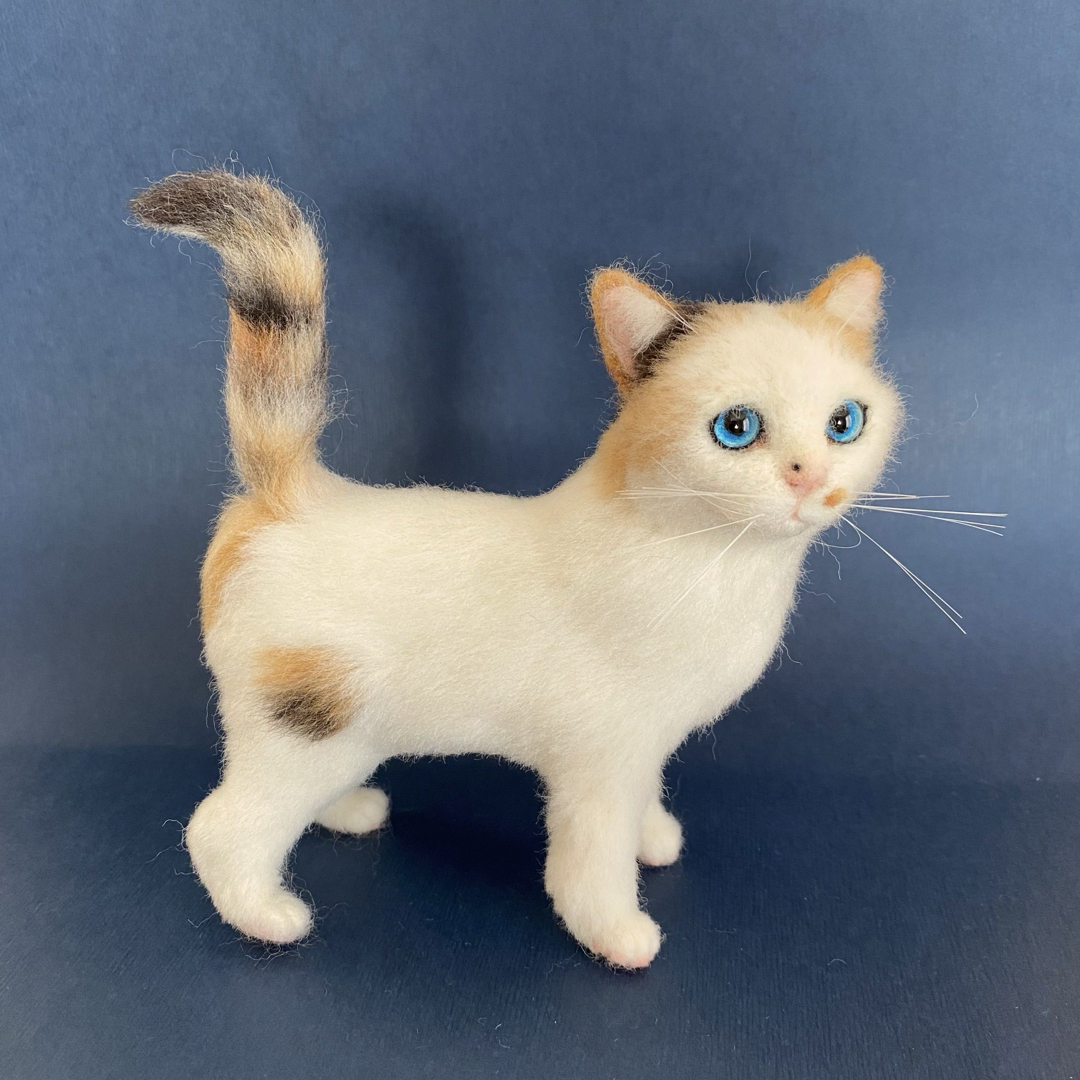 羊毛フェルト【inuinu様用ページ】三毛猫ちゃん クリスマスセット 12点