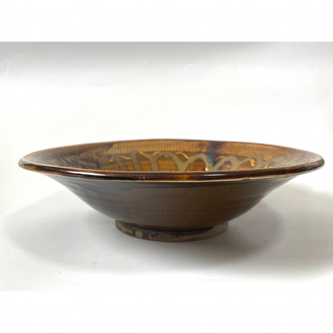 アウトレット 民芸 民藝 手仕事 大分県 小鹿田焼 飛び鉋 深皿 大皿 鉢