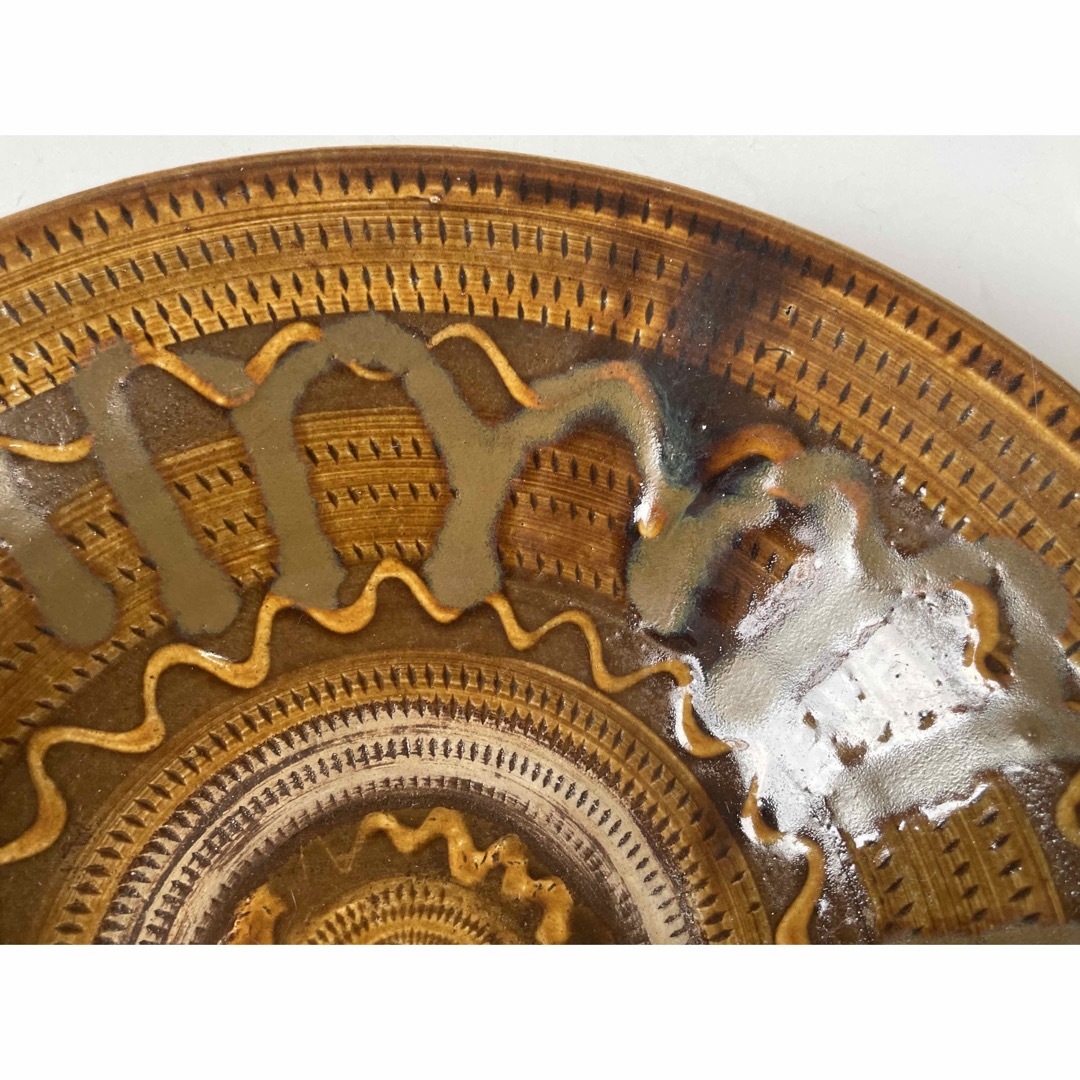 アウトレット 民芸 民藝 手仕事 大分県 小鹿田焼 飛び鉋 深皿 大皿 鉢