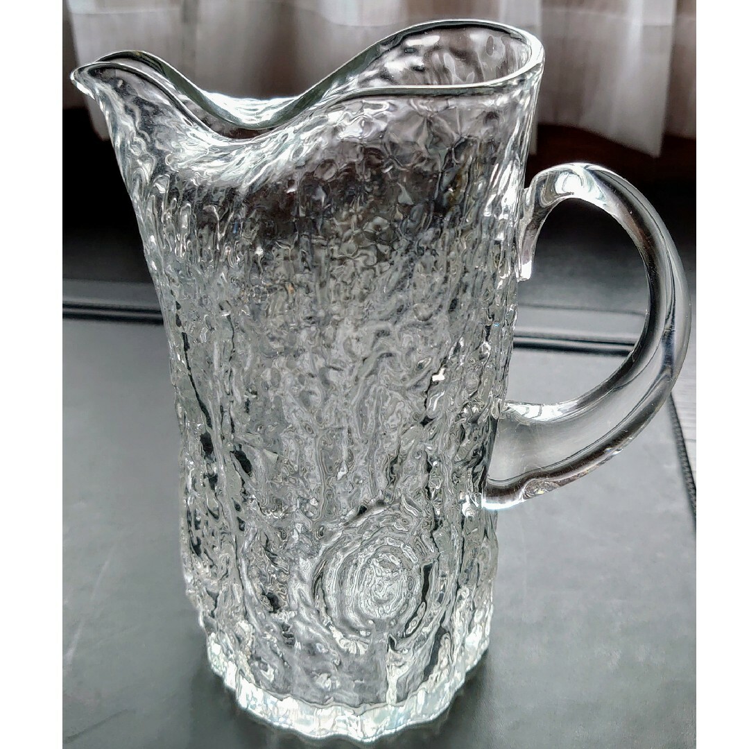 ヌータヤルヴィ ガラス ピッチャー 水差し 花瓶 北欧 ブッシュ（切り株