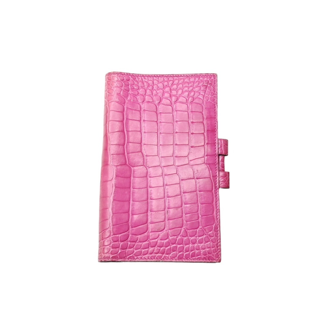 HERMES エルメス アジェンダ 手帳カバー □P刻印 クロコダイル