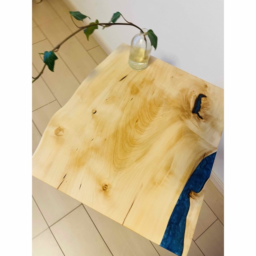 ショップ 栃 サイドテーブル ソファテーブル コーヒーテーブル レジン