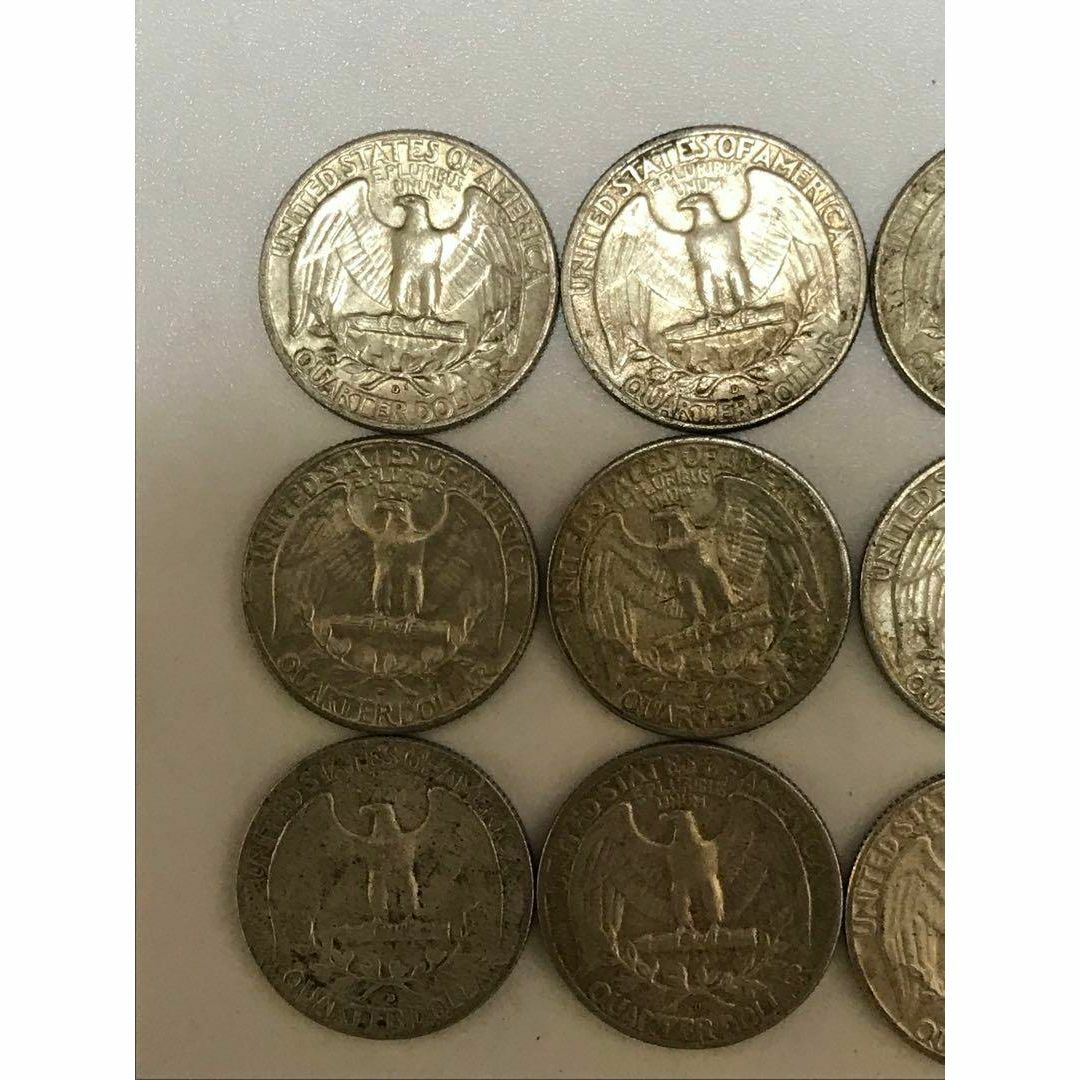 ワシントン・クォーターダラー銀貨 1964年10枚 Quarter 25セント1