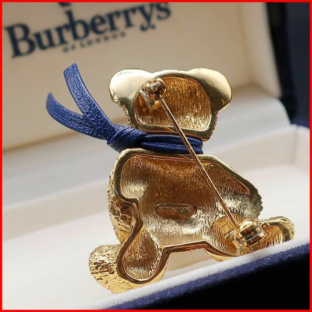 Burberryブローチ Burberrys バーバリー リボン ストーン装飾