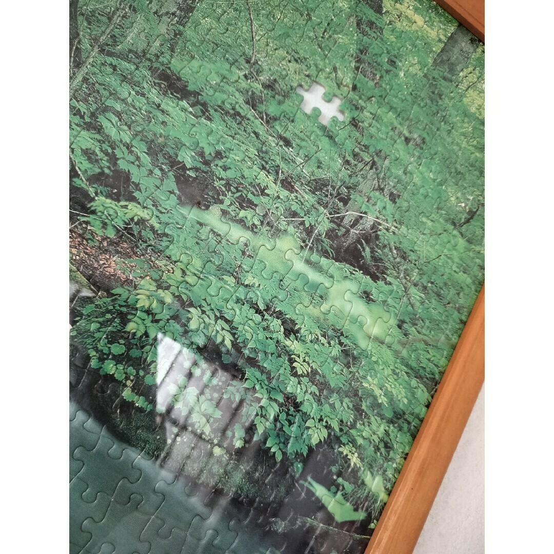 自然風景 ジグソーパズル 木製フレーム 完成 完成品 1000ピース 森林 川