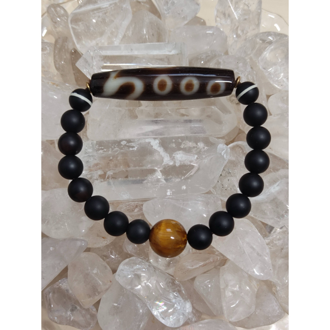 チベットジービーズ 西蔵天珠特殊龍三眼天珠(星)薬師珠タイガーアイズ