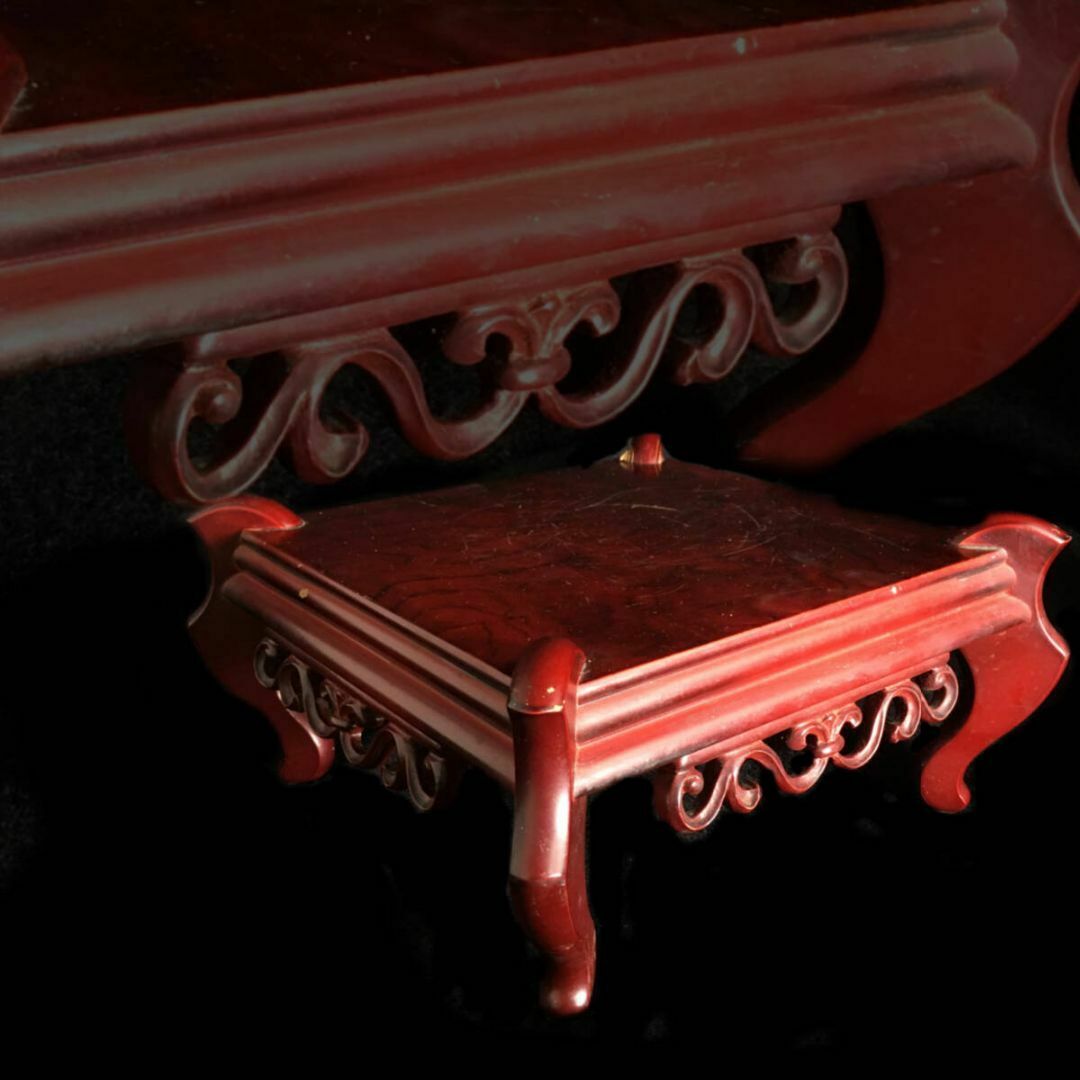 唐木 盆栽台 花台 アンティークウッドテーブル 飾り台 古美術 唐木