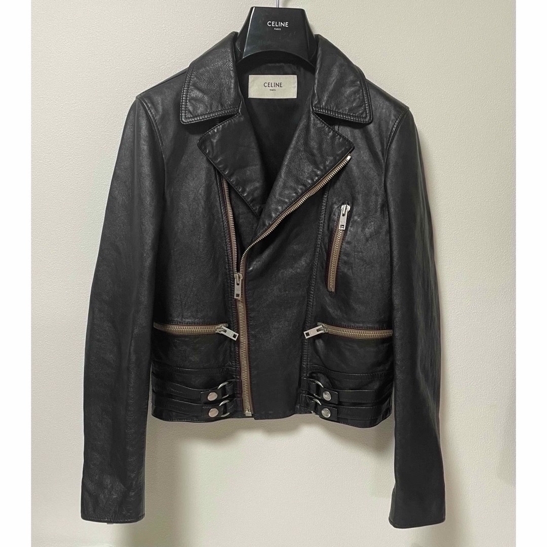 CELINE - 20SS Celine ダブルレザーライダースジャケット 44の通販 by