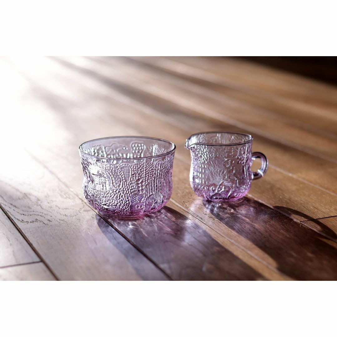 ARABIA - オイヴァトイッカ Fauna ガラスシュガーボウル&クリーマー