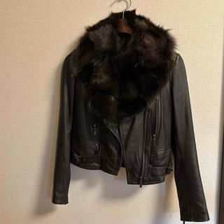 G.O.A.レザー ジャケット ファー付き