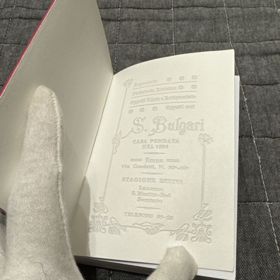 未使用 BVLGARIブルガリ コレツィオーネロゴS.Bulgariレザーノート 未
