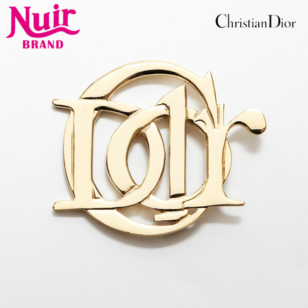 Christian Dior クリスチャンディオール ロゴ エンブレムブローチ