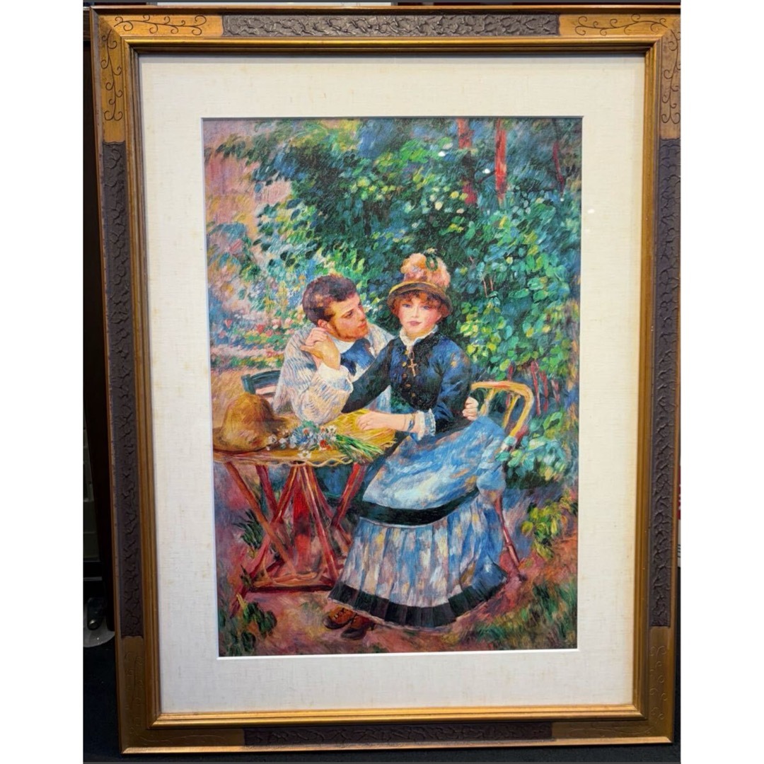 立体複製画 ルノアール 『庭にて』 絵画 額装 立体複製画 ルノアール