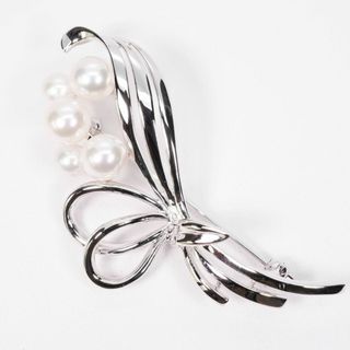 美品 最高級】ミキモト ブローチ パール リーフ 皇室御用達 9珠 正規品