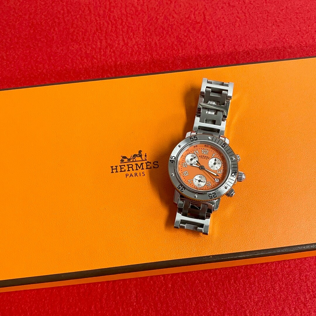 希少HERMES エルメス クリッパーレディース腕時計シルバー