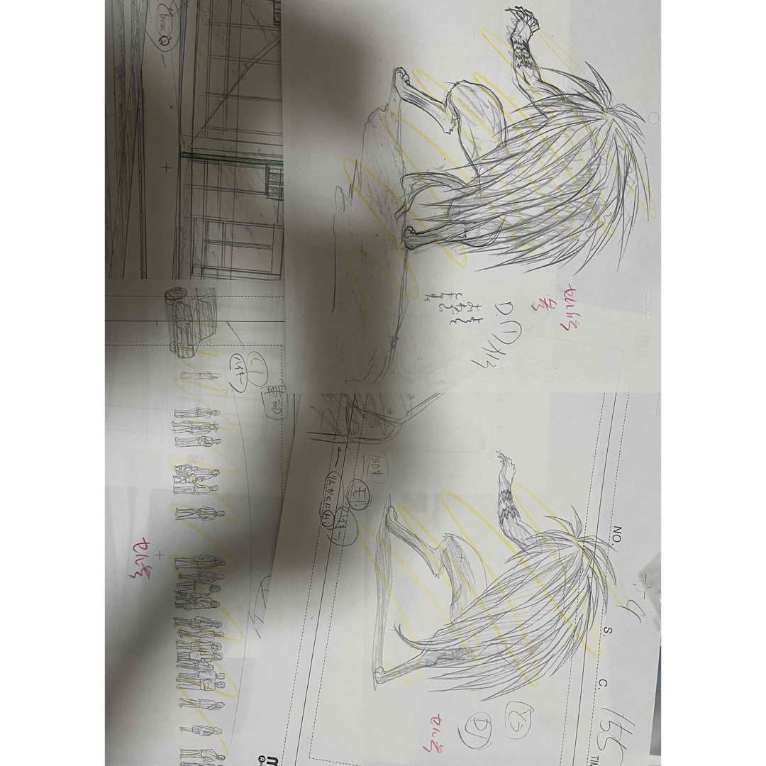 うしおととら 大量まとめ売り 原画 制作指示 セル画 直筆 背景 アニメ