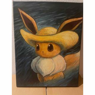 ☆正規品☆黒木枠 ゴッホ ピカチュウ キャンバスアート Sサイズ ゴッホ