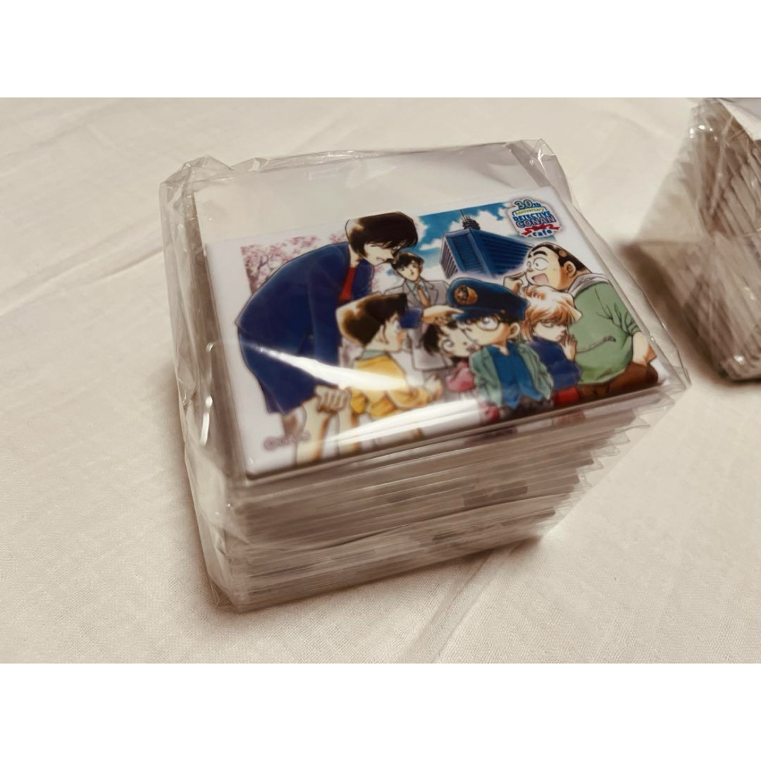 名探偵コナン 連載30周年記念カフェ スクエア缶バッジA・B コンプ／色紙 2