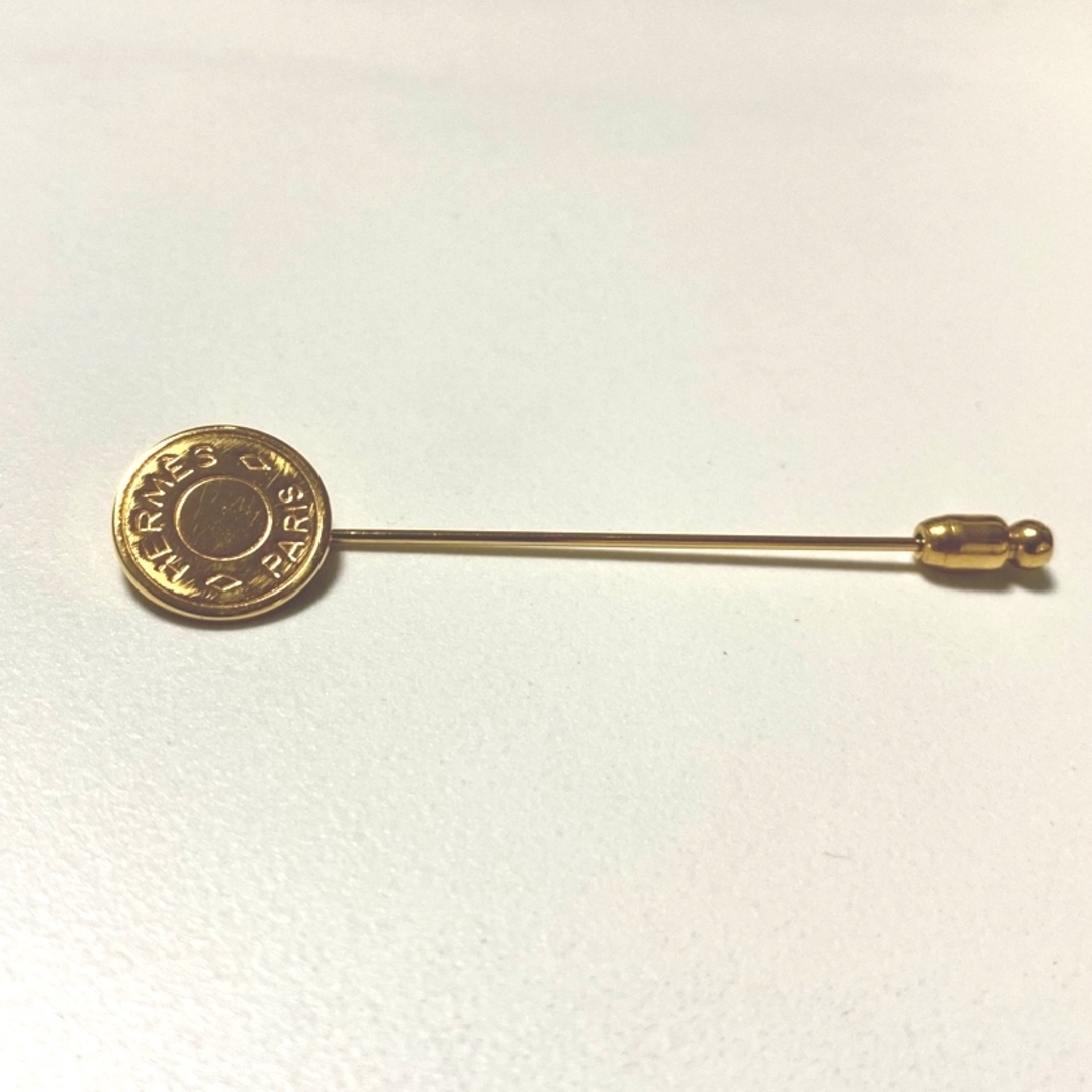 HERMES ゴールド セリエブローチピン 箱付き