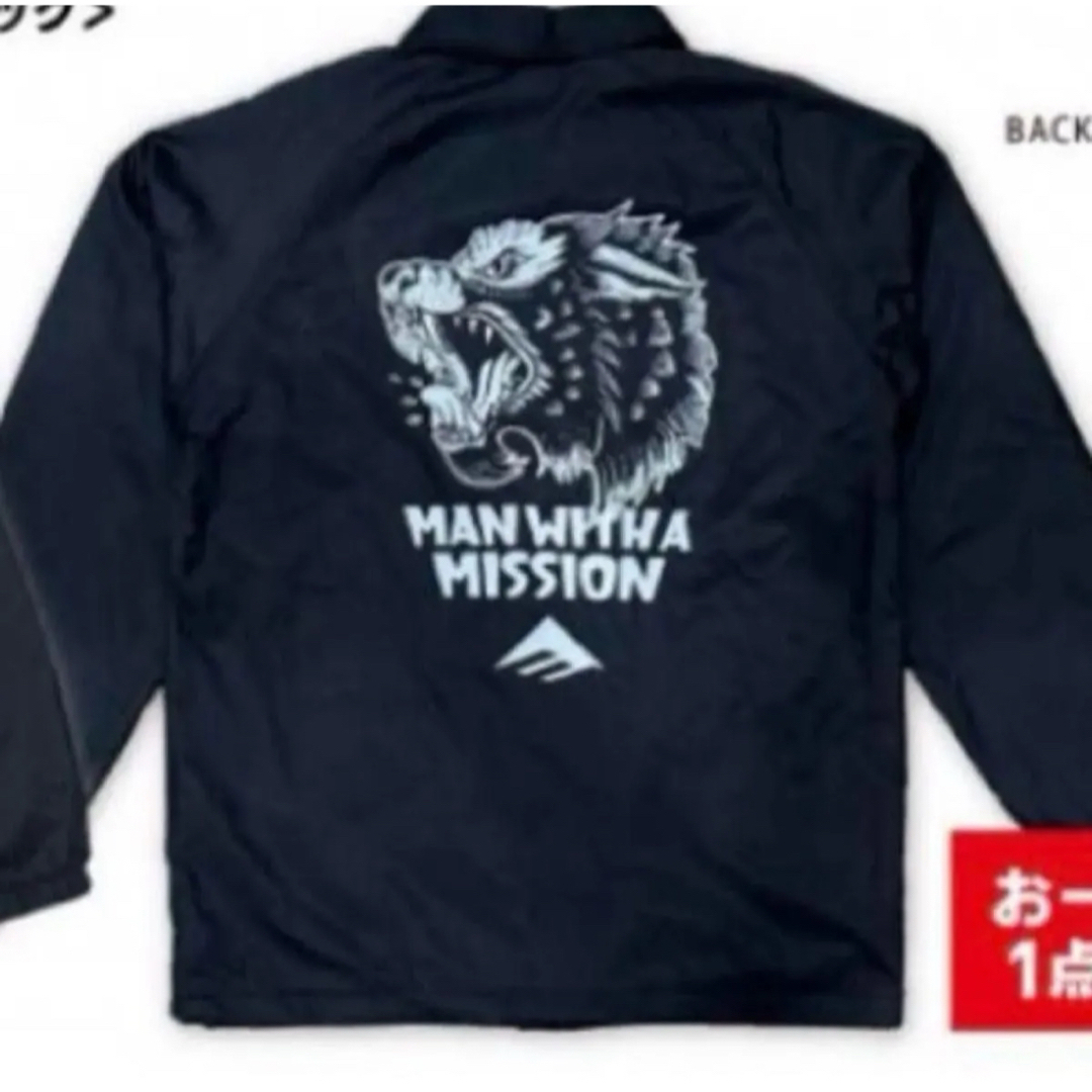マンウィズ Emerica コラボ コーチジャケット 会場限定 ブラック M