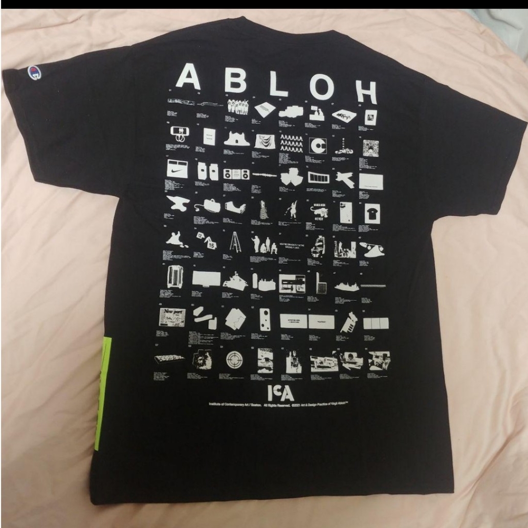 ヴァージルアブロー×チャンピオン×ICA Tシャツ (黒) Mサイズ