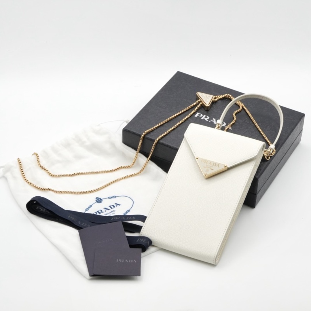 プラダ PRADA 携帯・スマホアクセサリー ホワイト ゴールド