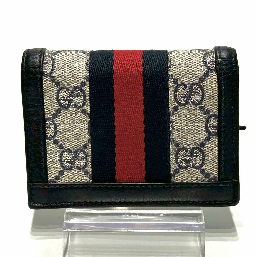 グッチオフィディア折財布GGマーモントスプリームネイビー