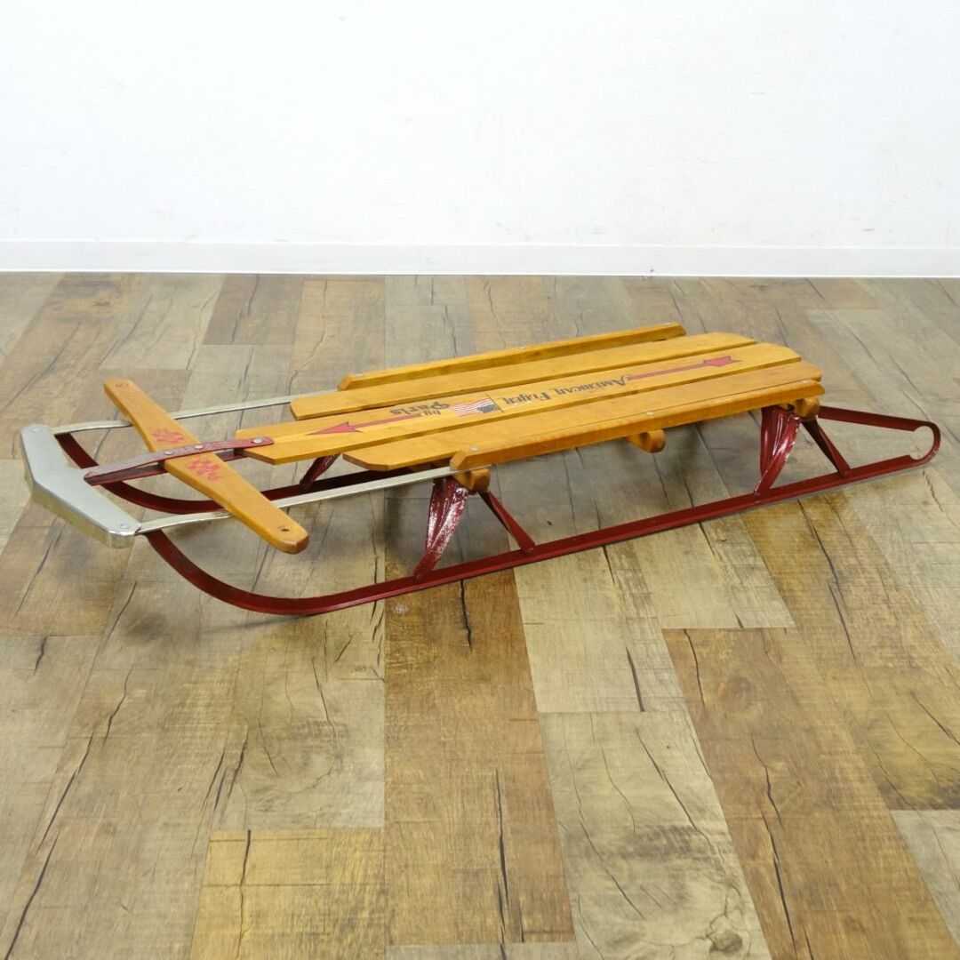 Vintage AMERICAN FLYER アメリカンフライヤー 木製ソリ そり 雪遊び