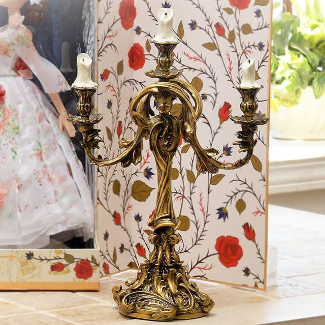 置き時計「コグスワース/美女と野獣」（ディズニー インテリア雑貨