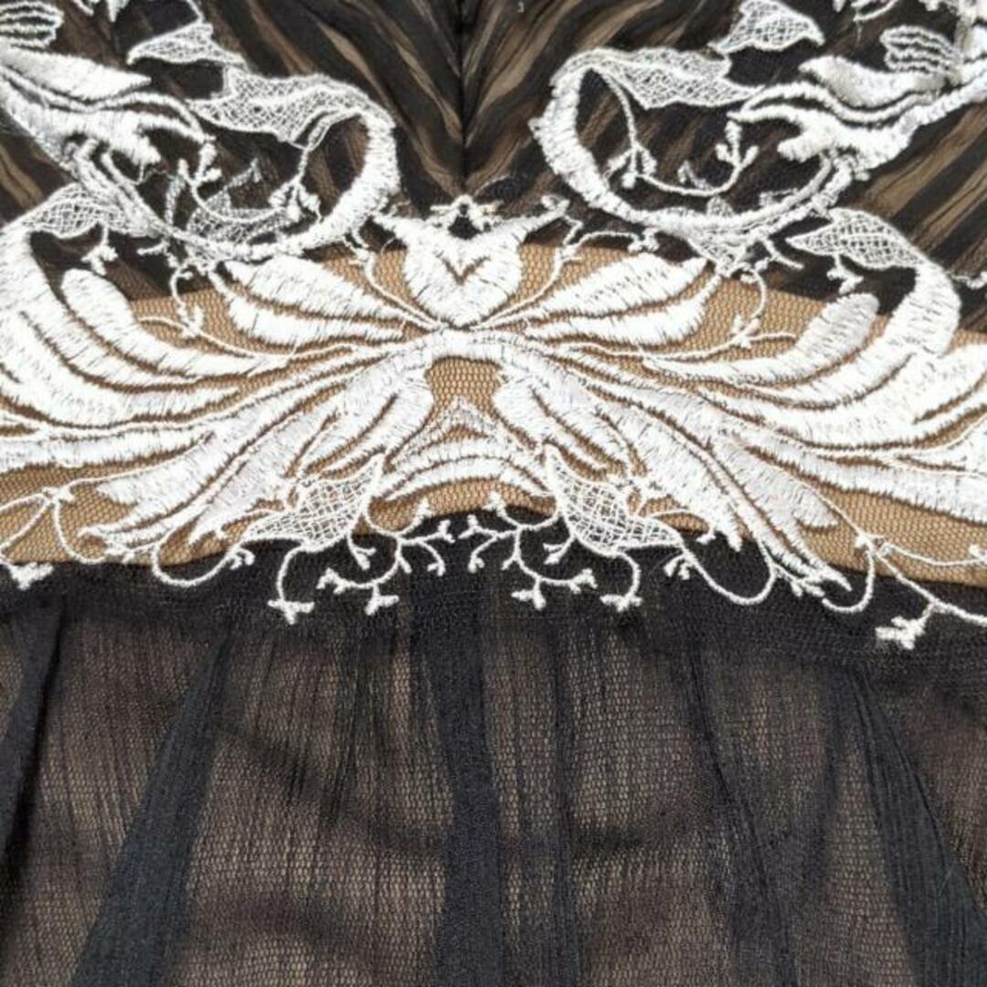 Tadashi Shoji 白と黒のレース、チューブトップマキシドレス Tadashi
