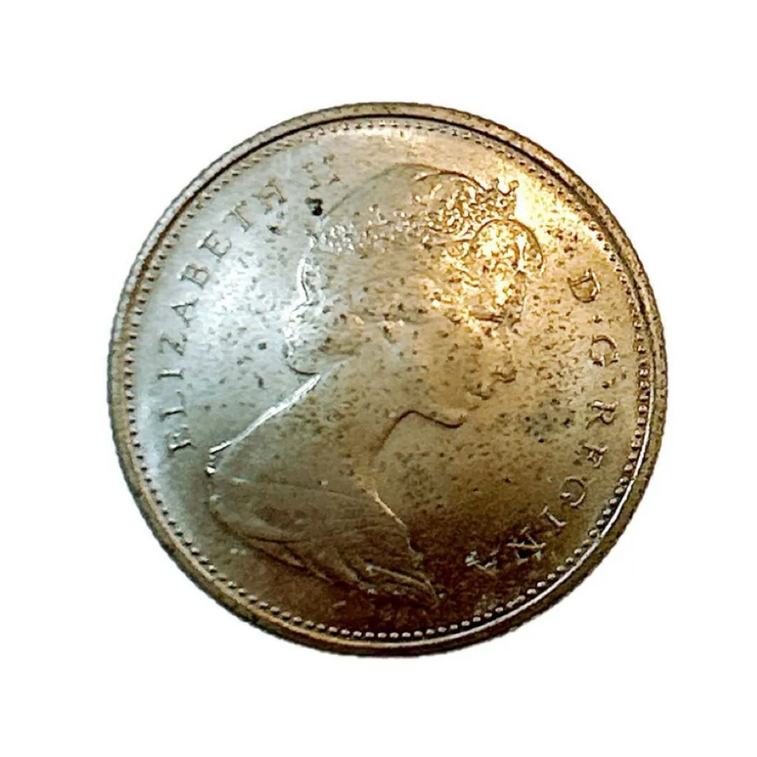 カナダ 1ドル銀貨 エリザベス2世 コイン ピンバッジ 留め具 コンチョ