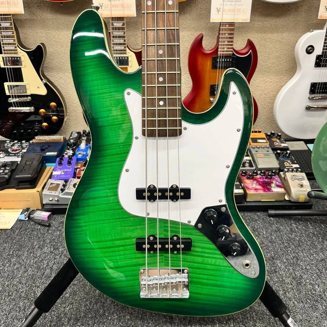 10941】 Legend ジャズベース タイプ フレイム グリーン